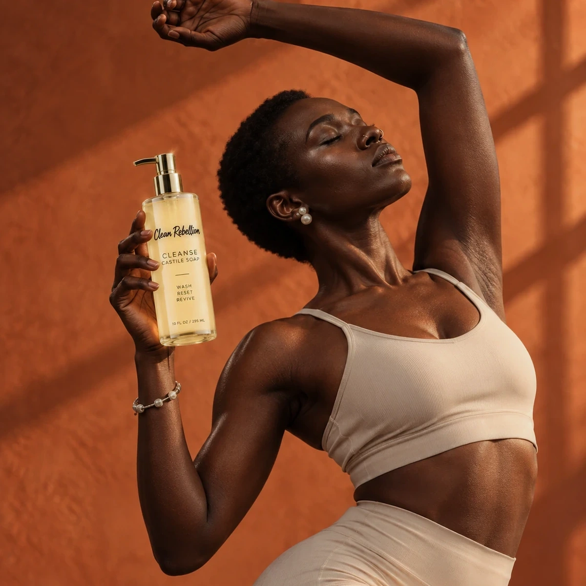 Athlete posing with Cleanse after a workout
